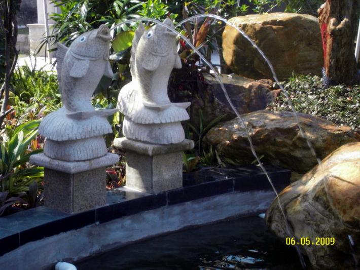 喷水鱼池、鱼池